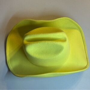 Wyeth Neon Yellow Wool Cowboy Hat O/S Interior Mark Noted